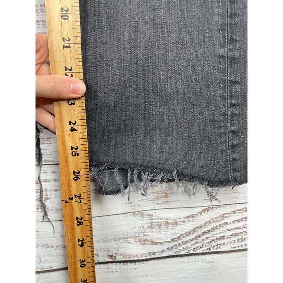 Madewell Cali Demi Boot Jeans Black 27 Stretch Classic High Rise Button Fly - Picture 6 of 7